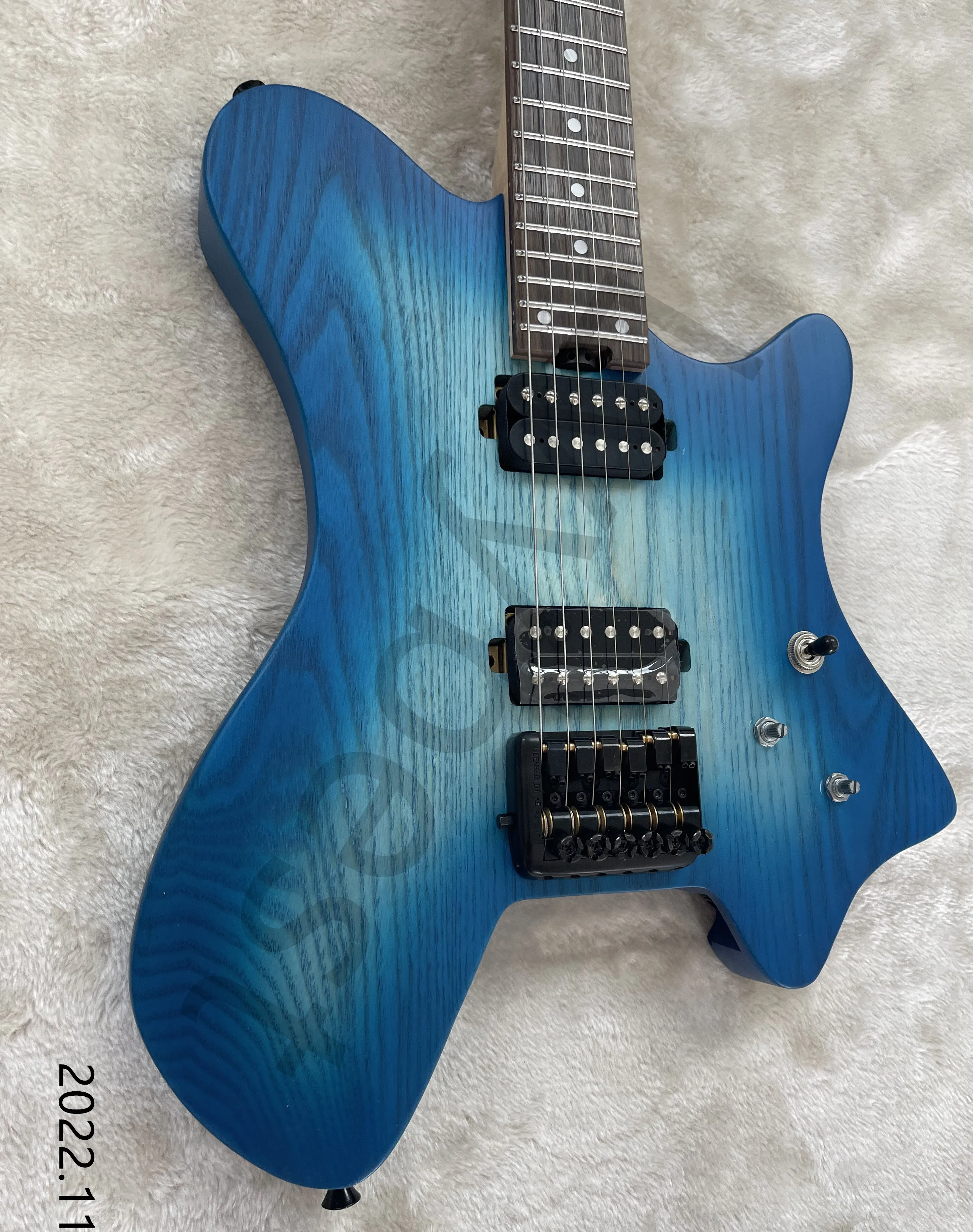 Electric Guitar, 6 Strings, Ash Body, Blue Burst Finish Electric Guitar, 6 Strings, Ash Body, Blue Burst Finish