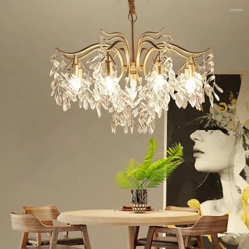 Люстры ArtPad Nordic светодиодные хрустальные золотые роскошные подвесные подвесные кухня кухня столовая гостиная спальня лампа блеск
