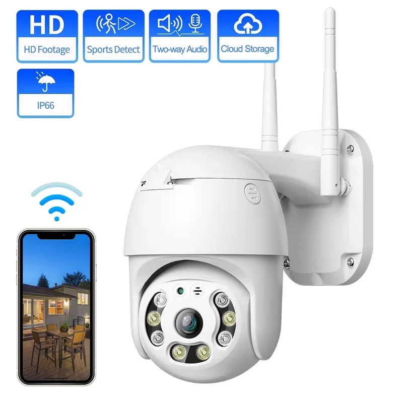 A12 Smart 1080P Cloud Storage Wireless PTZ IP Camera Speed Dome CCTV Security Cameras Outdoor Two Way Audio 5G WiFi Camera