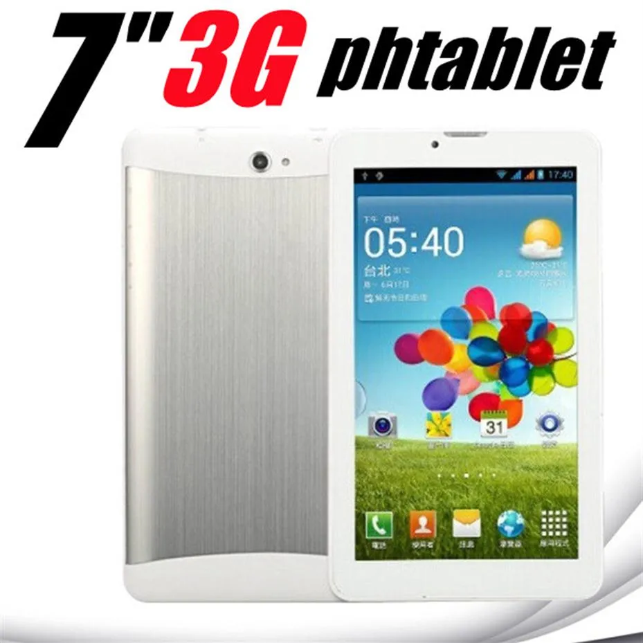 Pantalla HD de 7 pulgadas Tableta de llamada de tel￩fono 3G PC MTK6592 DUAD CORE 1 2GHZ Android 4 4 Mid Bluetooth Wifi C￡mara dual Phablet2466