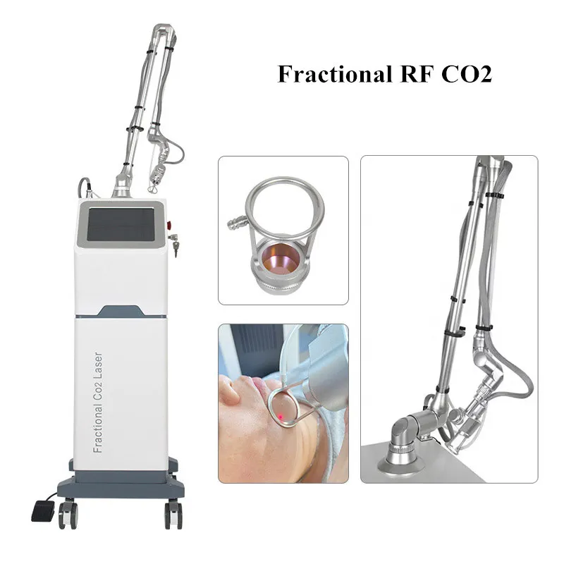 10600nm Co2 Fractional RF Laser Machine Stretch Marks Removal Spot Scar Pore Treatment Painless Laser Face Care Anti Aging Skin Rejuvenation Equipment For Salon