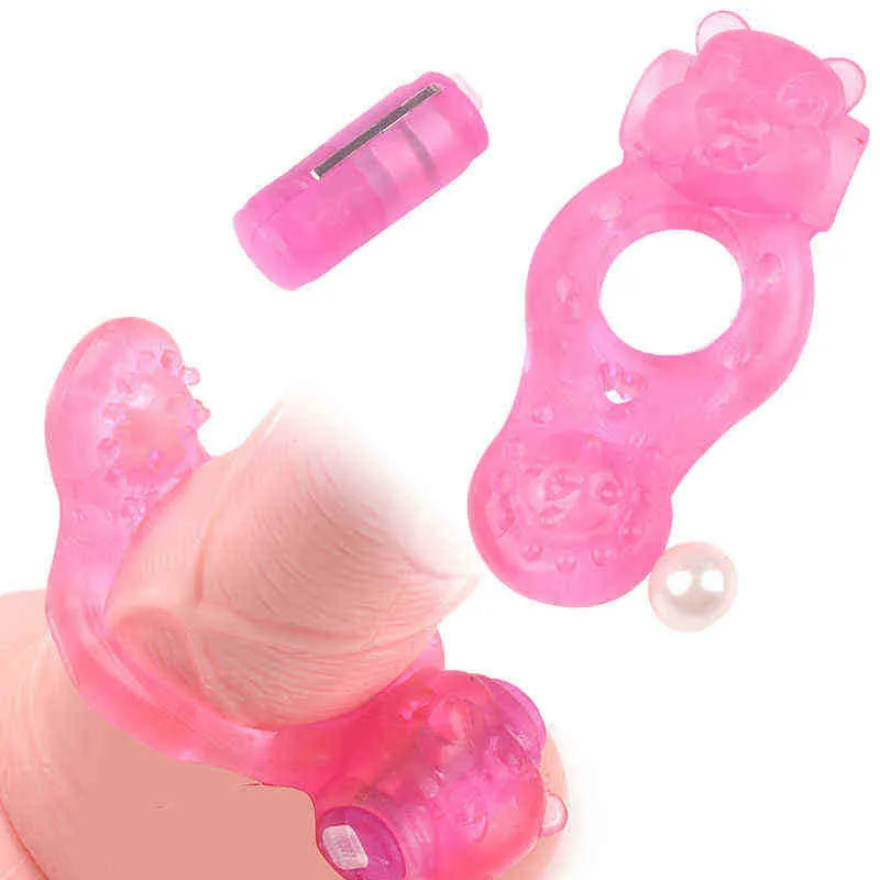 Candiway wireless silenzioso impermeabile potenti vibrazioni forti vibrazioni carine orso delay anello giocattoli per adulti per uomini j220803