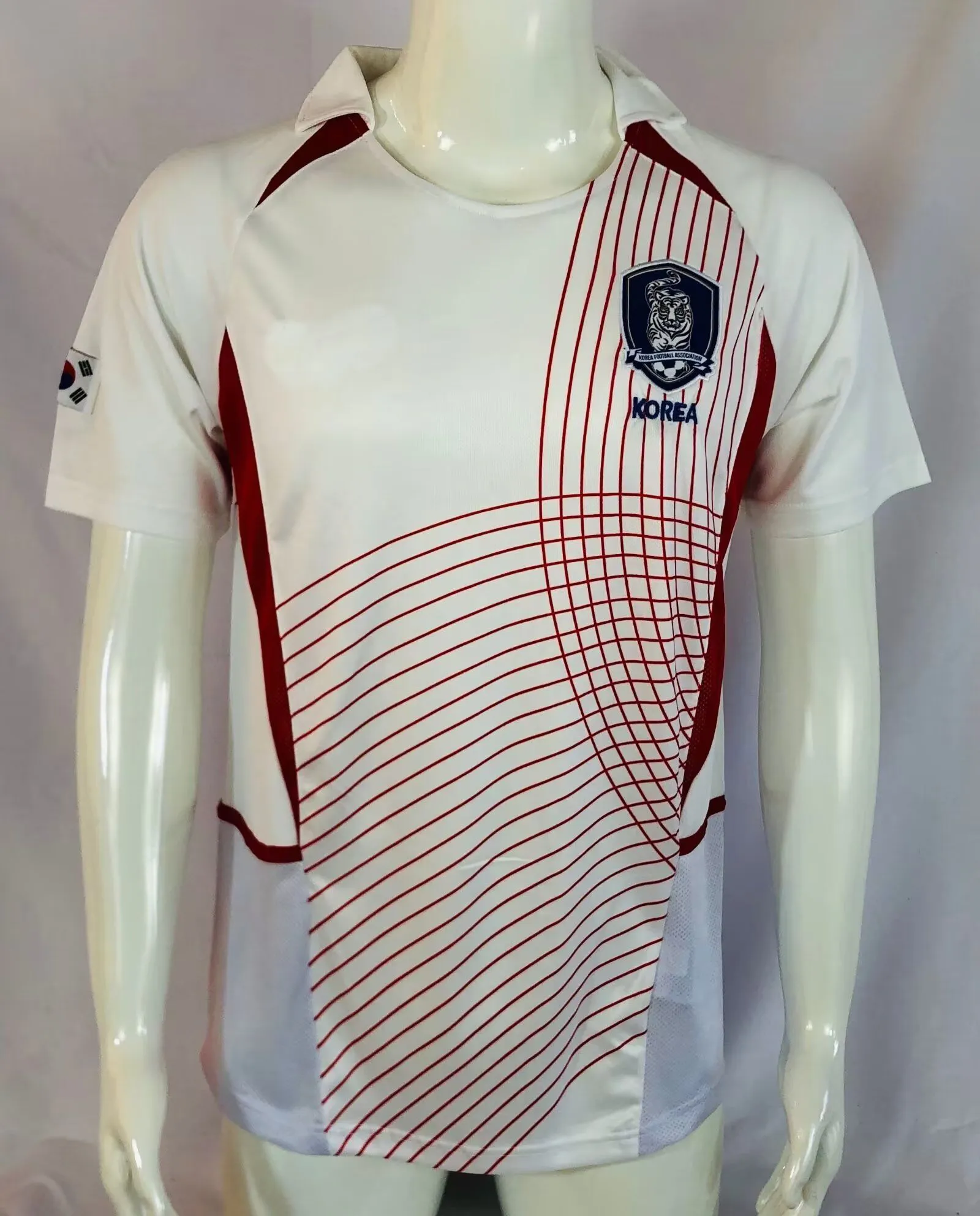 ウェア VINTAGE KOREA SOCCER SHIRT Classic Soccer Jersey: 2002 South Korea Retro Soccer Jersey