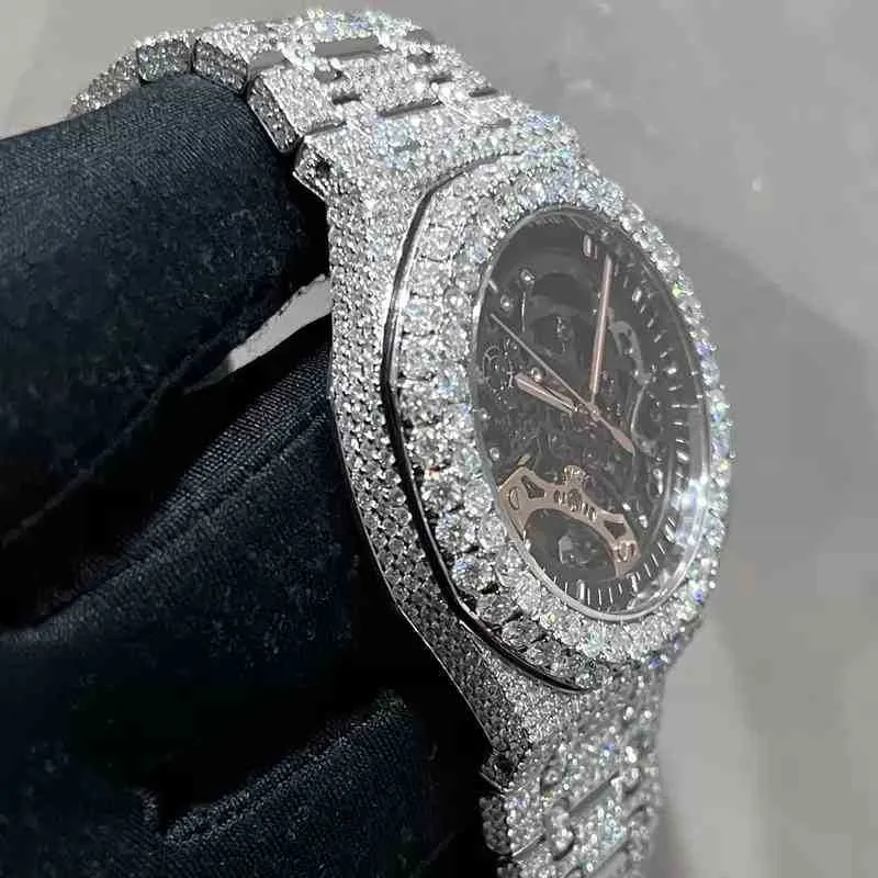 LCDN Wristwatch 2024 New Version ston Skeleton Watch PASS TT Mens diamonds Top quality Mechanical ETA movement Luxury Iced Out Sapphire sh359V7IF86HDUP619