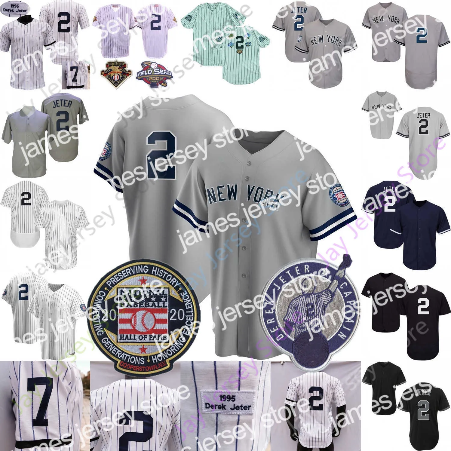 Black derek top jeter jersey