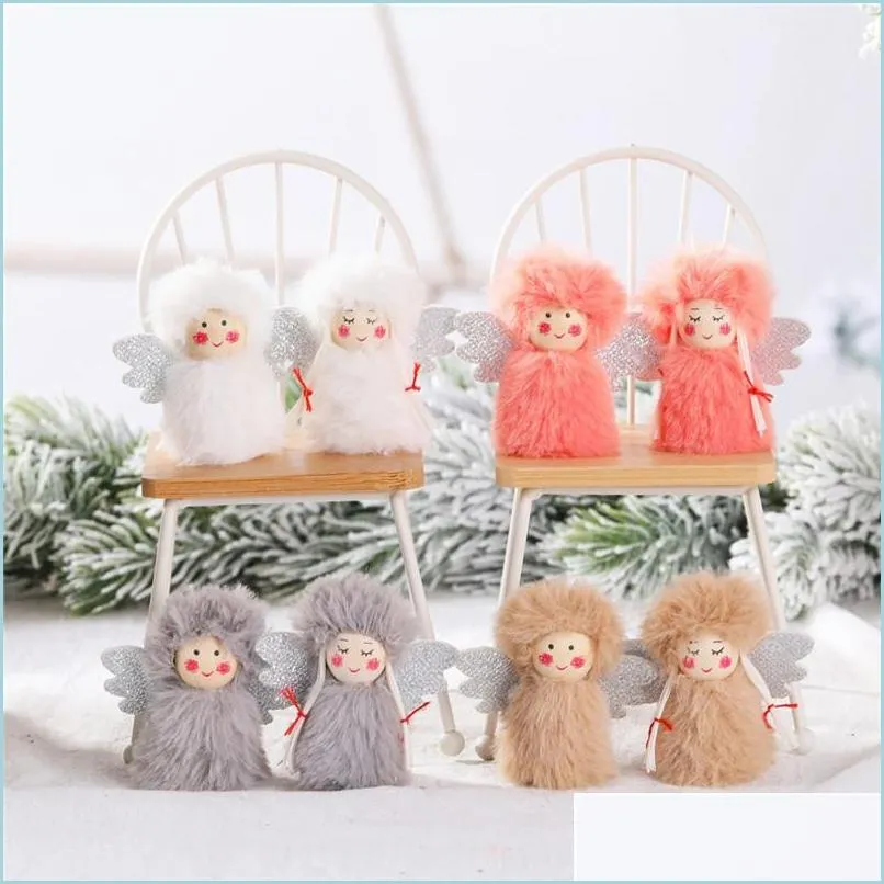 Kerstdecoraties Kerstmis hangdoekpoppen jongens meisjes boomhangend ornament xmas nieuwjaar baby zuigeling pluche cadeau speelgoed drop levering ho dhcst