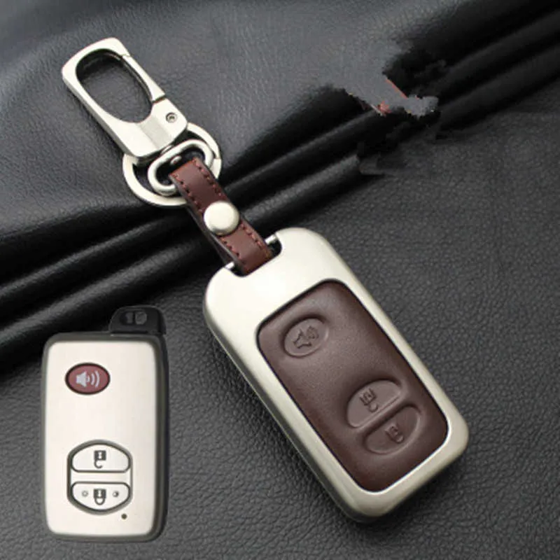 Car Key Zinc Alloy Car Key Case Cover For Toyota Camry Prius Land Cruiser Prado 150 Crown For Subaru Foreste XV Keychain Holder T221110