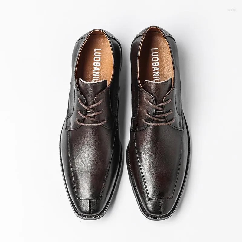 247 Dress Cow Real Spring Shouse Casual Leather Men Formal Business Wedge Wedding Loafers Винтажные британские шнурки Oxfords Work 428 952 5 53778 3778 98112