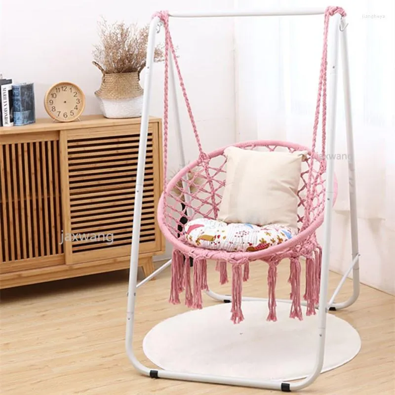 Camp Furniture Modern Nordic Hammock Safety Hanging Chair Rope Outdoor Indoor Garden Seat For Child Adult TG