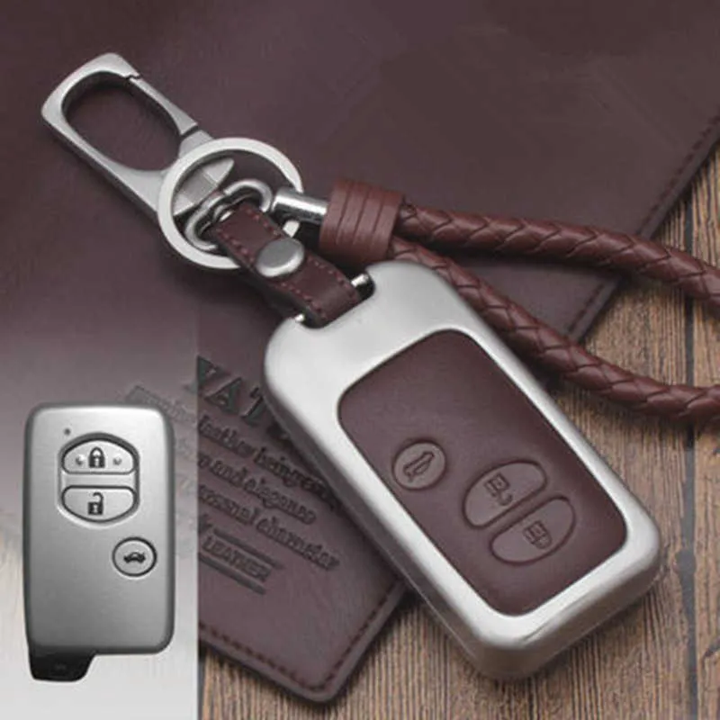 Car Key Zinc Alloy Car Key Case Cover For Toyota Camry Prius Land Cruiser Prado 150 Crown For Subaru Foreste XV Keychain Holder T221110