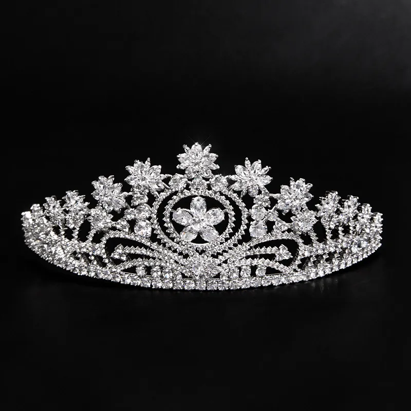 Luxury Wedding Tiaras and Crowns Flower Princess Crowns for Girls Bridal Hair Accessories Headpiece Birthday Party Gift