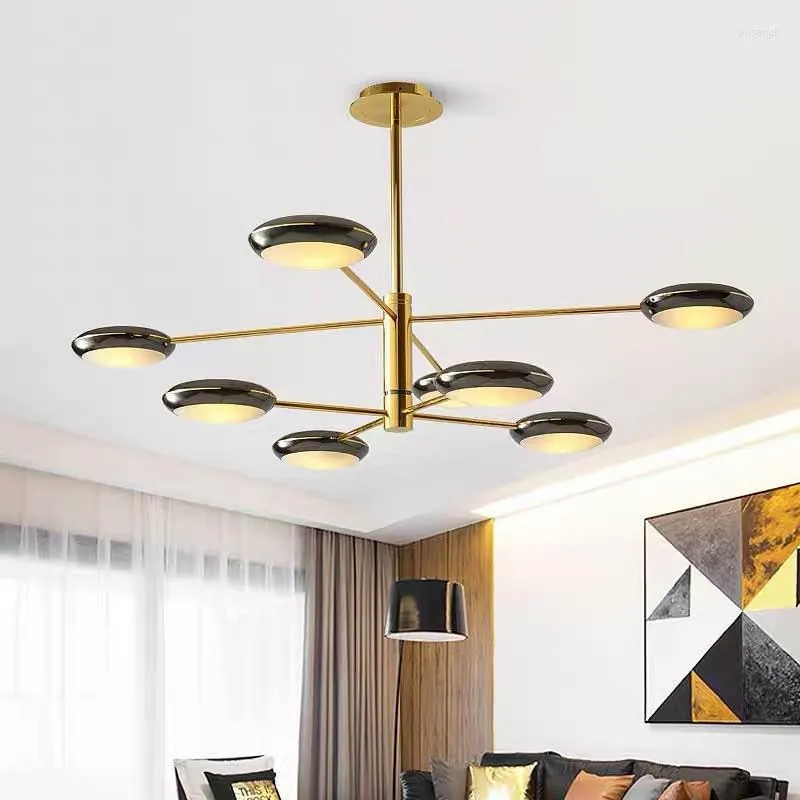 Lampes suspendues de luxe moderne lumières dorées LED rétro vintage lampe suspendue en métal pour restaurant salon El Bar éclairage décoratif