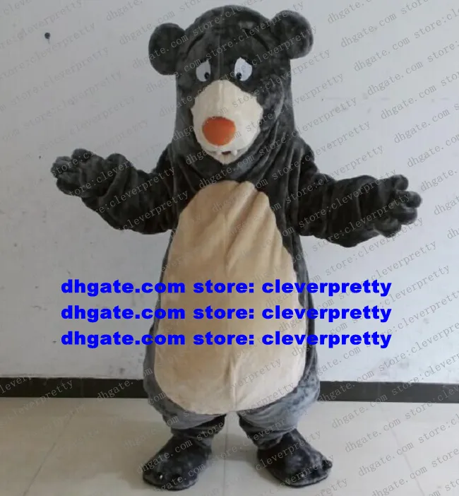 Grijze baloo beer ijsbeer mascotte kostuum volwassen stripfiguur outfit pak advertentie drive welkom receptie zx1520