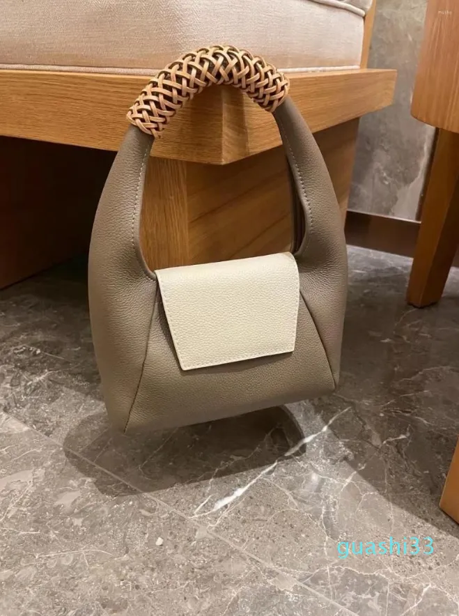 Bolsos de noche de hombro de alta calidad para mujer, bolsos de cuero genuino con textura de otoño e invierno, bolso de mensajero de marca de ocio