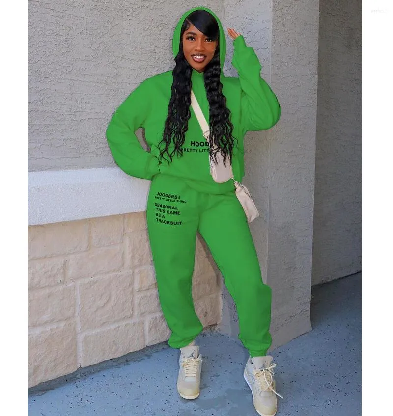Green Sweat Matching Womens Fashion Tracksuit Set Back With Letter Print For Jogging And Casual Wear From Peanutoil 24.61 DHgate.Com