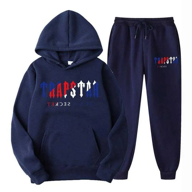 2024 Tracksuits Men's Men's Tracksuits Men's Tracksuit Trend Hooded 2 Pieces Set Hoodie Sweatshirt Sweatpants Sportwear Jogging Outfit Trapstar Man Cloth