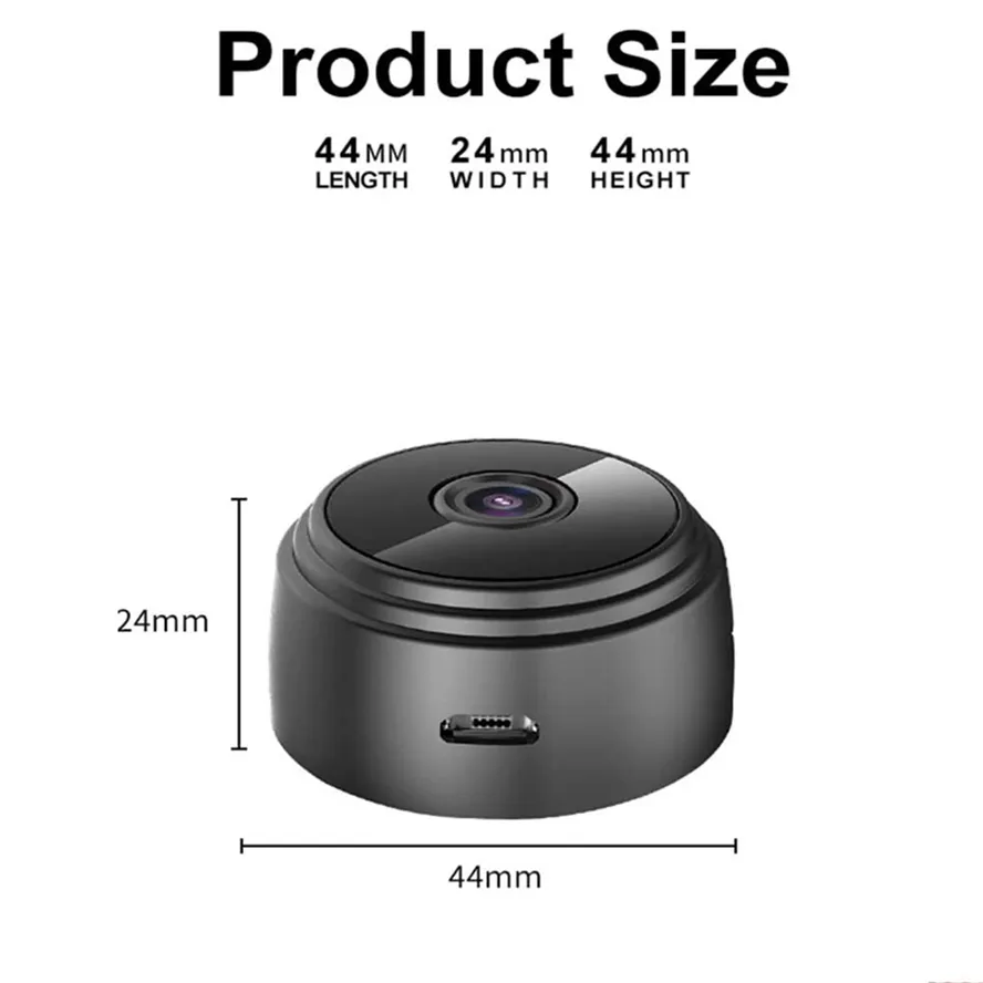 Mini WiFi Camera With Night Vision And Motion Detection 1080P Full