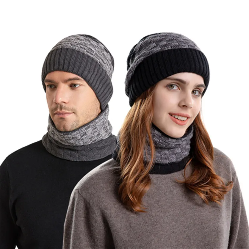 2023 New Designer fashion letter beanies hats Men`s and women`s models bonnet winter beanie knitted wool hat plus velvet cap skullies hats F-1