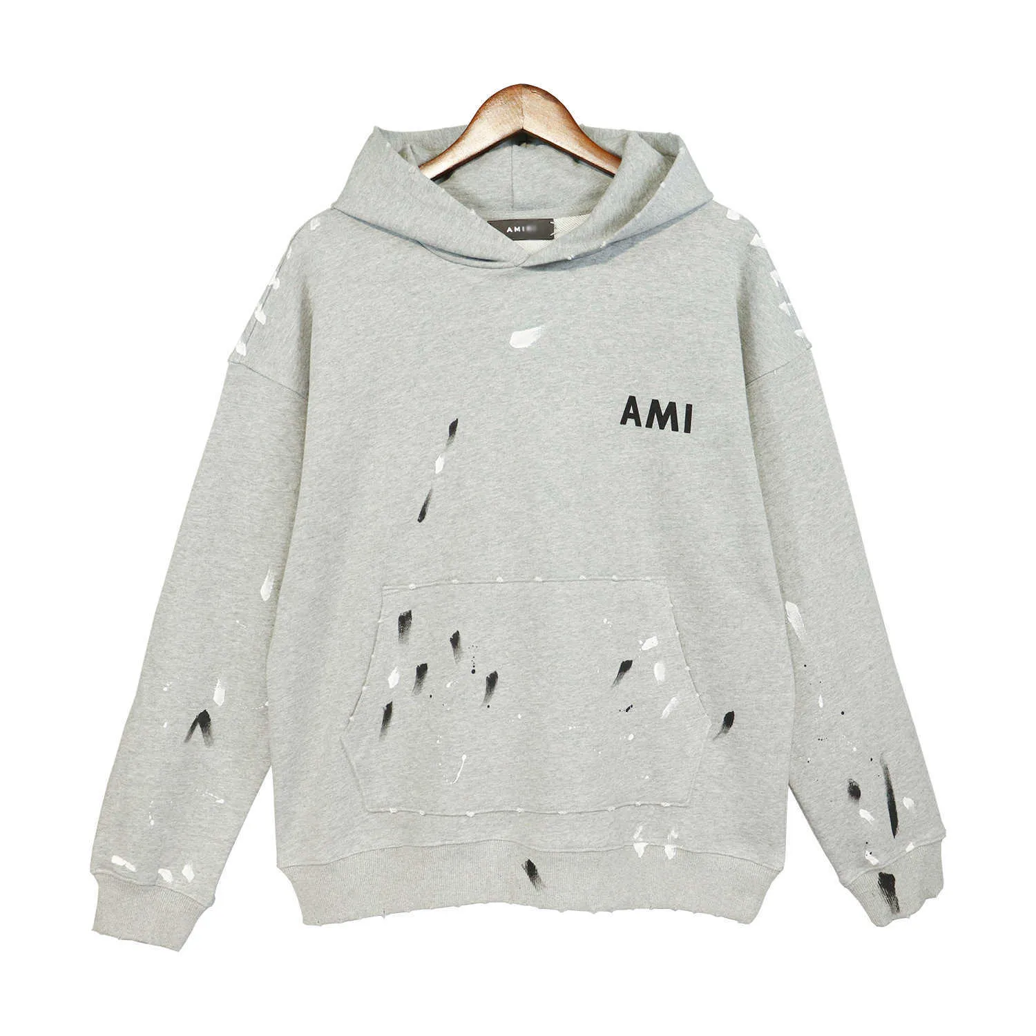 Designer Fashion Amirs Sweat à capuche Pantalon Deux pièces Speckle Amris Sweat à capuche Lettre Imprimer et camouflage Armée Vert Pull à capuche Hommes et femmes Lâche de haute qualité 2689