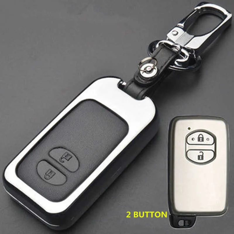 Car Key Zinc Alloy Car Key Cover لتويوتا كامري بريوس لاند كروزر برادو 150 تاج لـ Subaru Foreste XV Keychain حامل T221110