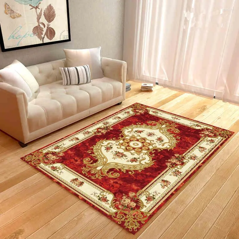 Carpets High-grade Thick European Door Carpet Home Mat Living Room Bedroom Blanket Crystal Velvet Rug Modern Minimalist Pattern