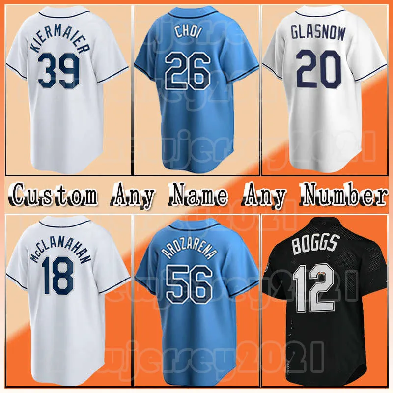 Rays Baseball Jersey Tampa Bay 56 Randy Arozarena 39 Kevin Kiermaier 17