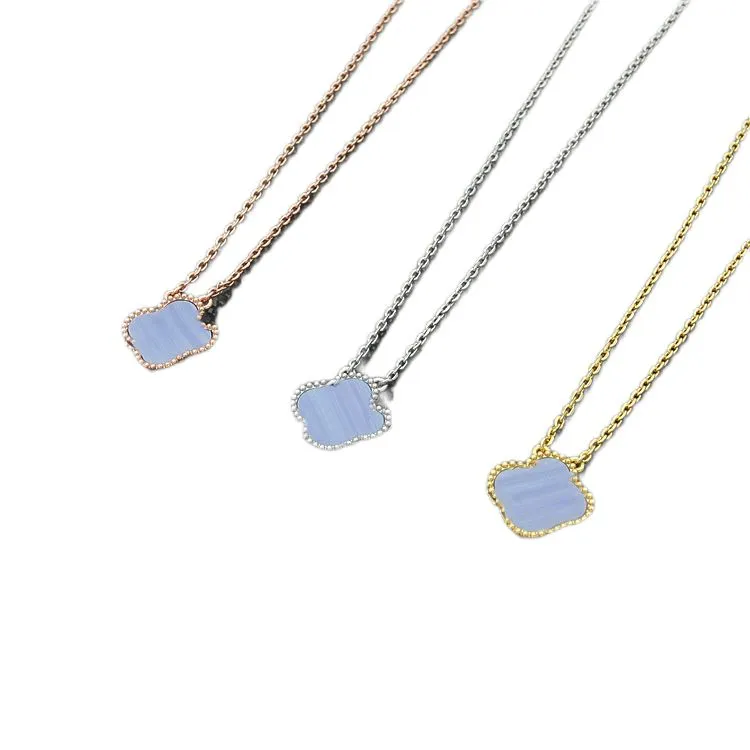 colliers pendentifs chaînes de bijoux de créateurs de luxe pour hommes femmes bijoux cjewelers lettre VC coquille de couleur de fleur unique collier à quatre feuilles pour filles