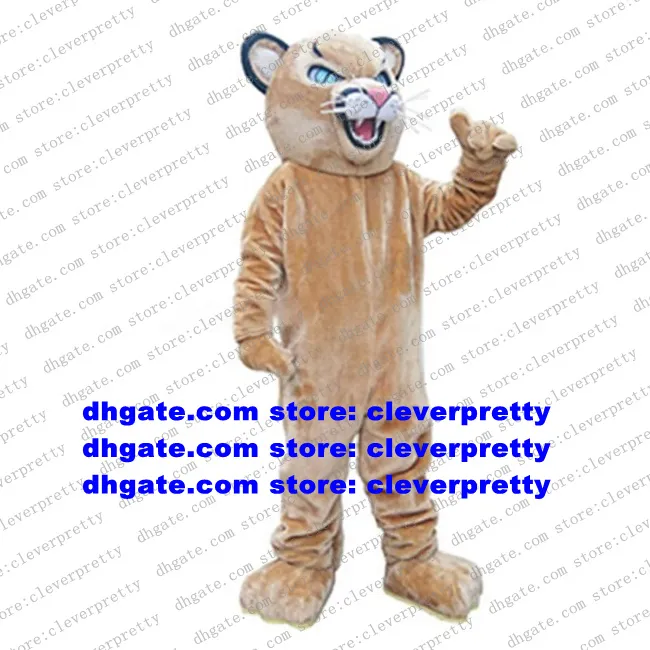 Costume de mascotte de panthère léopard marron Pard Cougar Cheetah Panthera pardus personnage de dessin animé de haute qualité Mise en scène zx1822