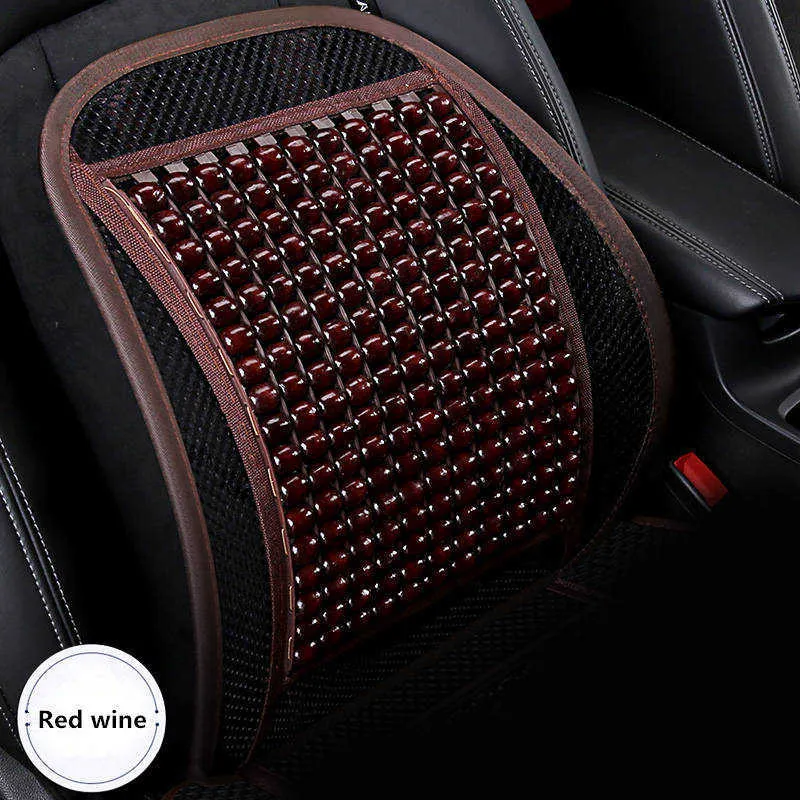 Natural Wood Bead Car Seat Cover - Bamboo Massage Cushion For Summer (Front Seat)