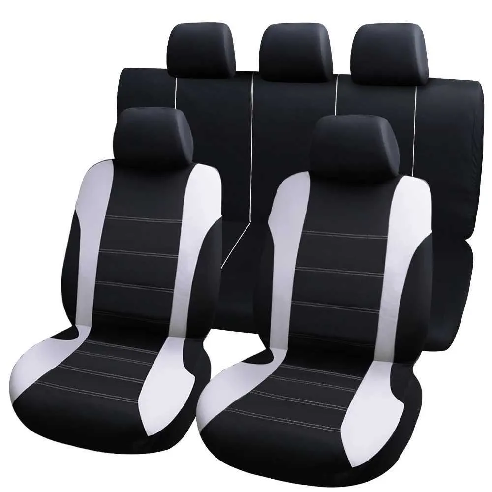 Coprisedili per auto Aimaao 2/4/9 pezzi Coprisedili per auto universali Set Accessori interni per styling auto per Kia Ceed Fiat 500 Mercedes W203 Housse T221110