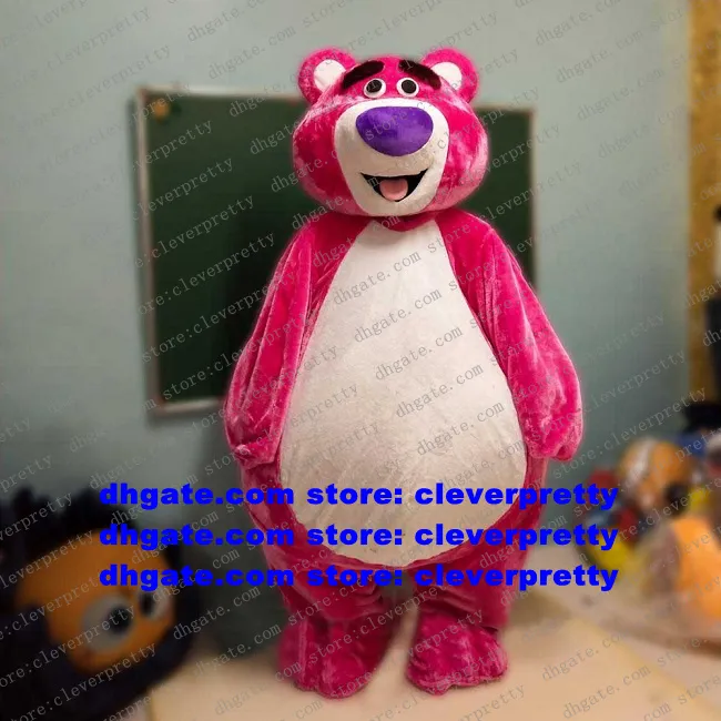 Pink Lots-O'-Huggin' Bear Mascot Costume Adult Cartoon Character Outfit Suit Inauguration Anniversaries Put On Nice zx2114