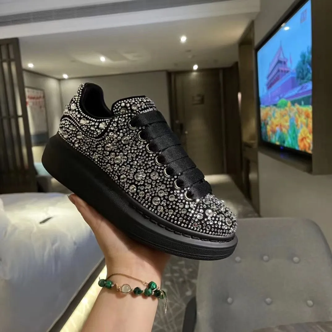 New Luxury Men Rhinestone Designer High Tops Sneakers Platform Casual Shoes  | eBay