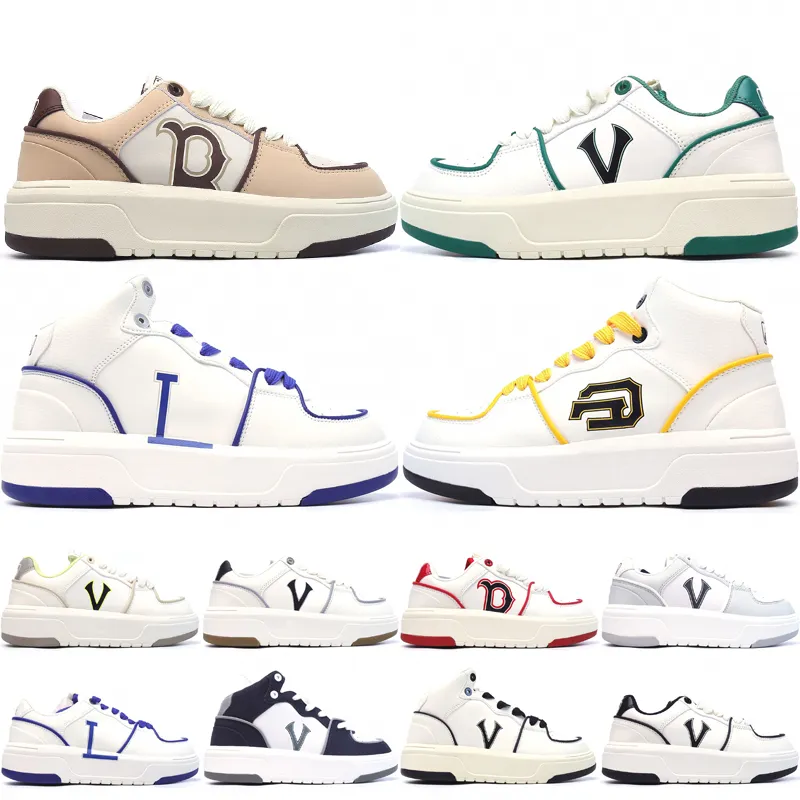 Chunky Liner Low New York Casual Shoes for 남자 여자 고요한 가죽 디자이너 La Ivory Blue Giants Orange Green Navy NY 야외 야구 운동화 크기 36-45