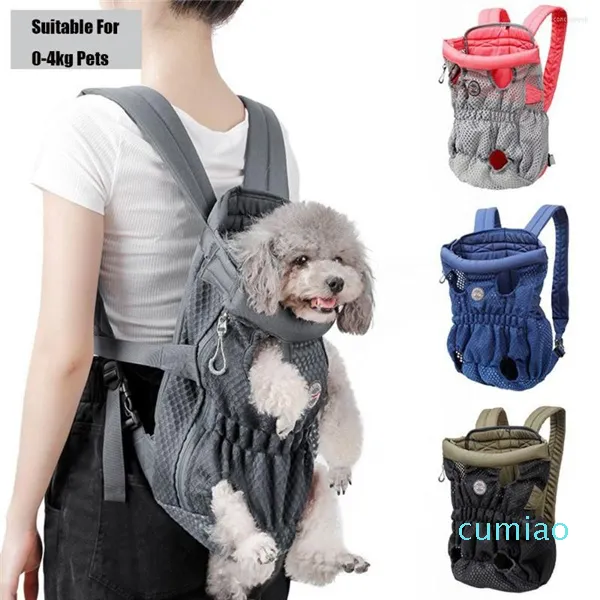 Hondenauto stoelhoesjes hond/kat draagbare opvouwbare ademende mesh oxford doek huisdier carrier messenger tas ga uit rugzak