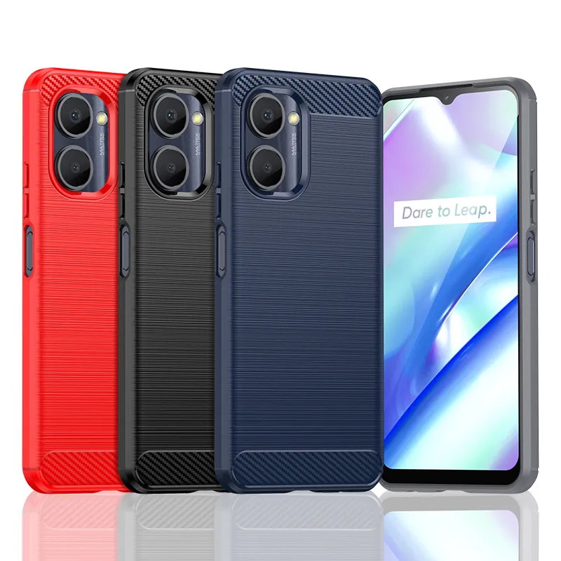 OPPO A17 A57 A77 K10 REALME 9 NARZO 50 C33 C35 C31 C31 C31 C5 RUGGED FIBERカーボンテクスチャワイヤ描画ソフトケースの電話ケース