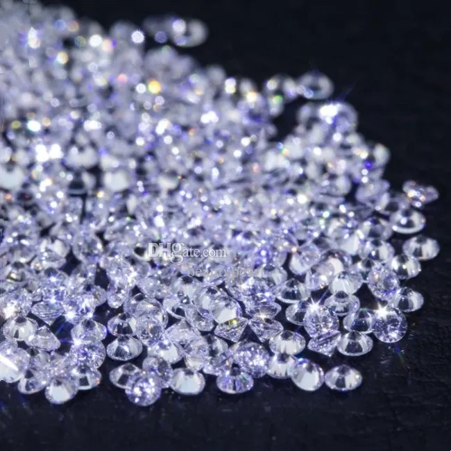 Lösa syntetiska diamanter Klassisk DEF Vit VVS Rund briljantslipad Moissanite Stone Grossist Moissanites För Smycken Accenter