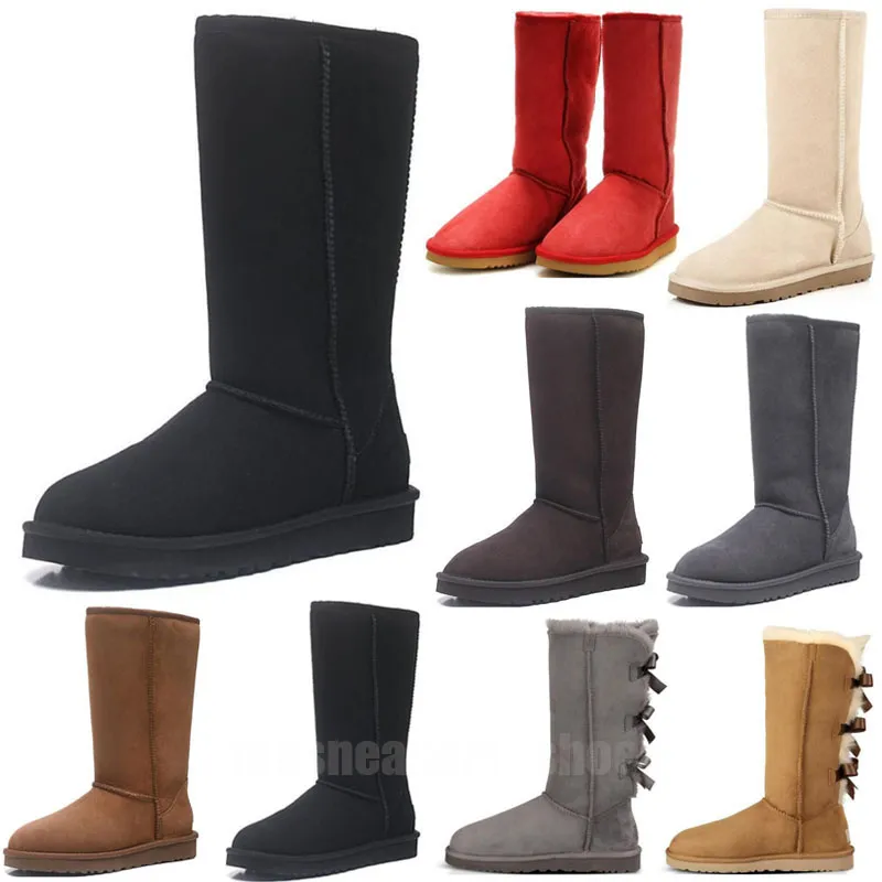 Haute qualité WGG bottes hautes classiques pour femmes bottes pour femmes bottes de neige certificat sac à poussière goutte WGG 35-41