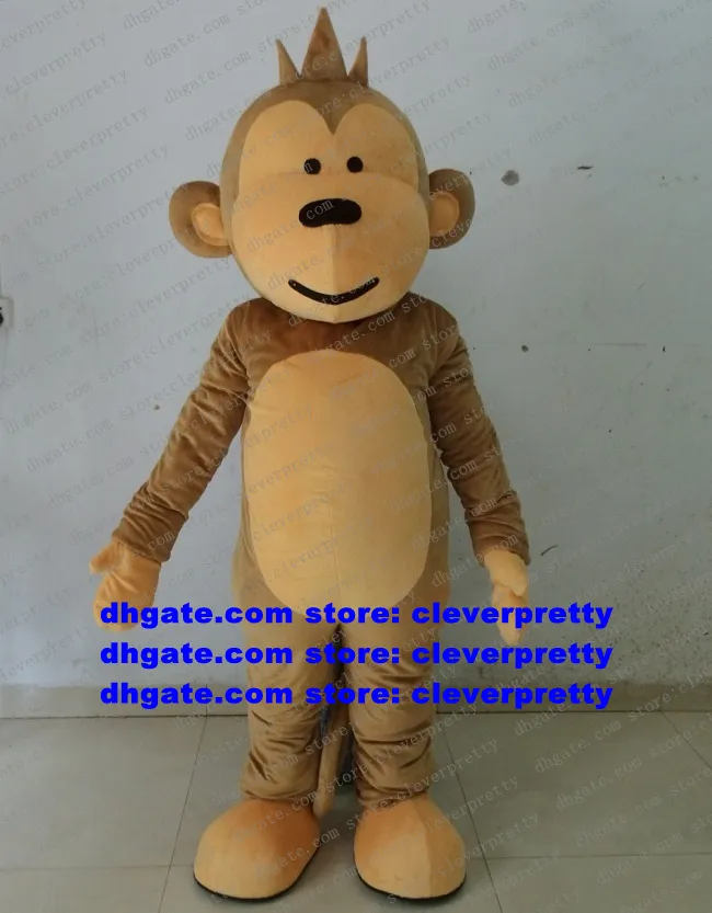 Brown Monkey Orangutan Gorilla Chimpanzee Mascot Costume Dorosła Kreskówka postać Upacara Penutupan Goście ZX1878