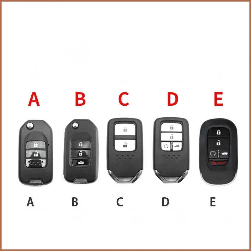 thumbnail image 2 of Carbon Fiber Metal Key Fob Chain Cover Case For Honda Accord Civic CRV - Black Zinc Alloy 2 of 5