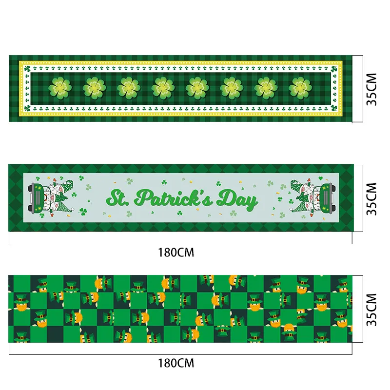 Chemin de Table imprimé de la Saint-Patrick, vert, décor de fête de vacances, CPA4458 bb1111