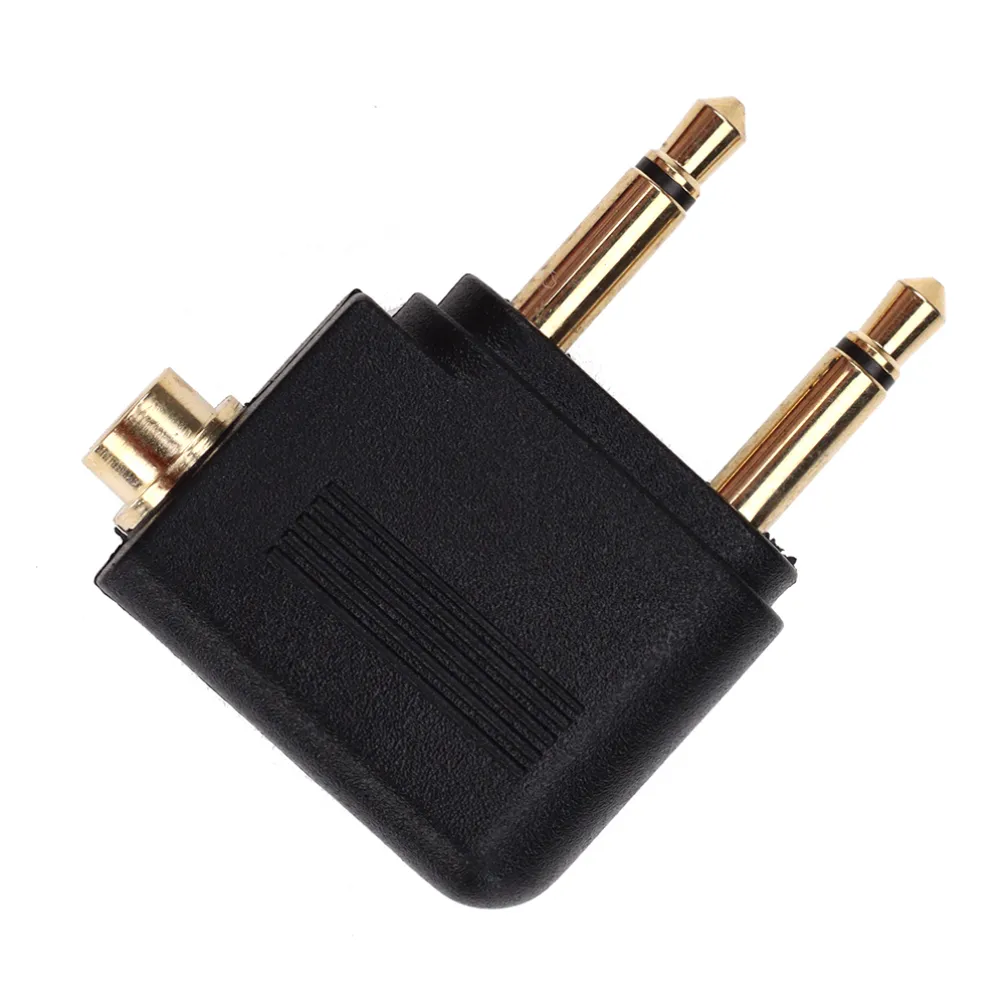 3.5mm Headphone Airplane Plug Connector Airline Headset Earphone Audio