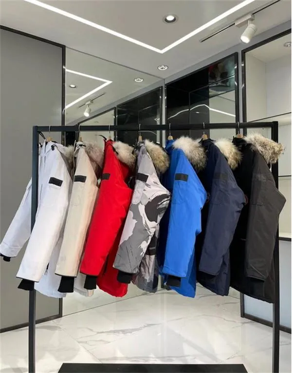 Parkas Autunno inverno hip hop maschile designer esterno cappa casual coave pesante cappello peluche giacca di moda alta gamba sciolta