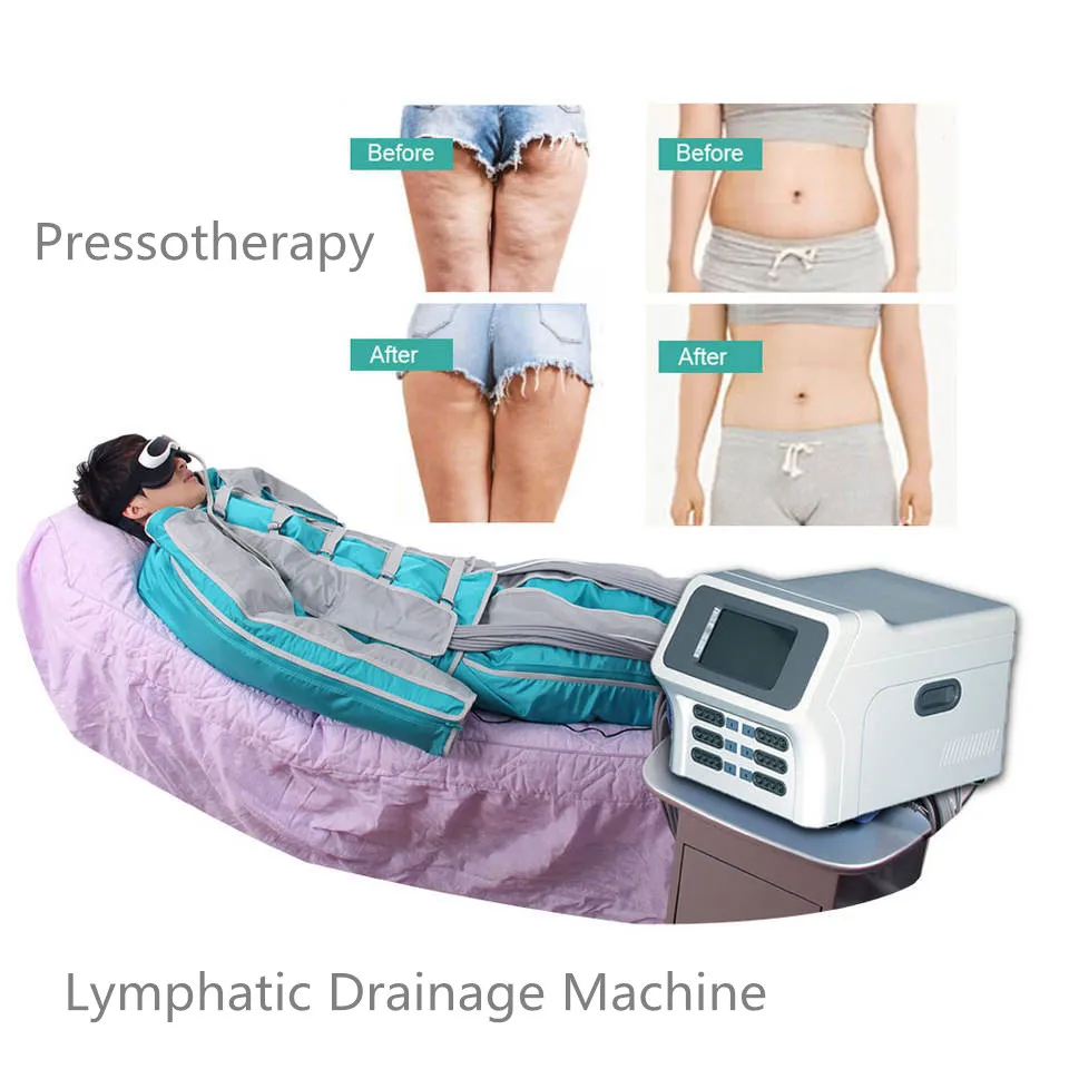 Pressothérapie Minceur Machine Detox Pression D'air Infrarouge 24 Airbags Costume Drainage Lymphatique Masseur Complet Du Corps Équipement De Beauté Avec Massage Des Yeux