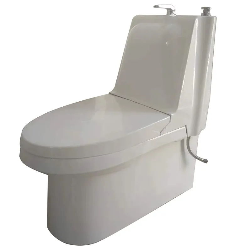 Andere Baumaterialien: Die wassersparende 2,7-Liter-Toilette besteht aus Glasur mit hoher Glätte