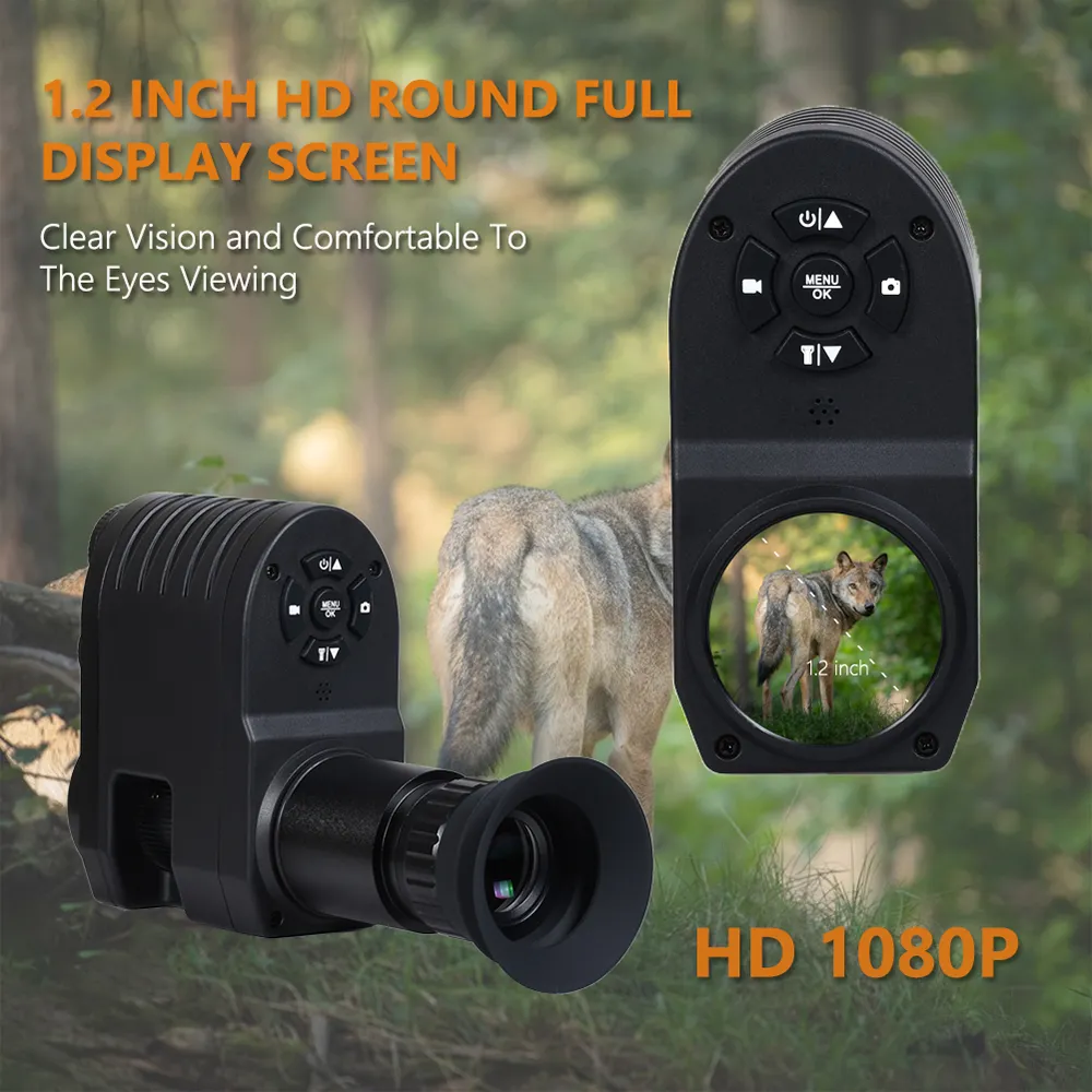 Câmeras de caça Megaorei 4 Night Vision Scope Camera Portátil Vista Traseira Adicionar em Anexo 1080p HD 4X Zoom Digital 221110238a