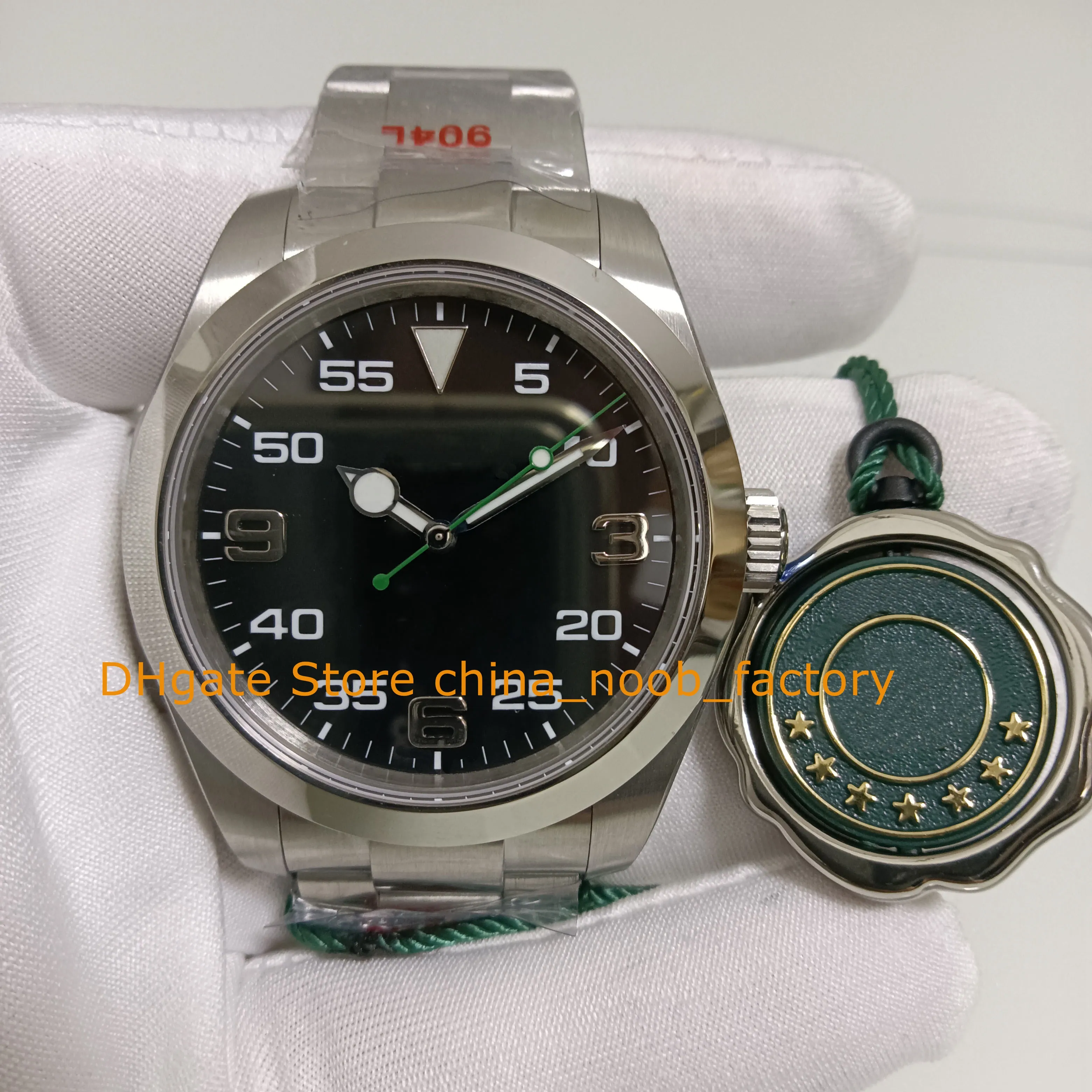 Mens Automático Relógio Men 40mm Sapphire Glass Black Dial Bracelete de aço inoxidável v12 cal.3131 MOVIME