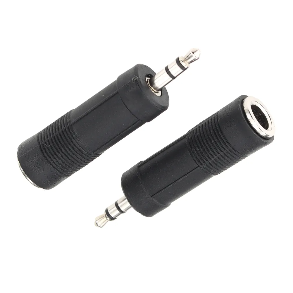 3,5 mm de macho a 6,35 mm plugue feminino 3pole conector fone de ouvido Adaptador de áudio Aux amplificador Conversor estéreo Jack para celular PC notebook PC notebook