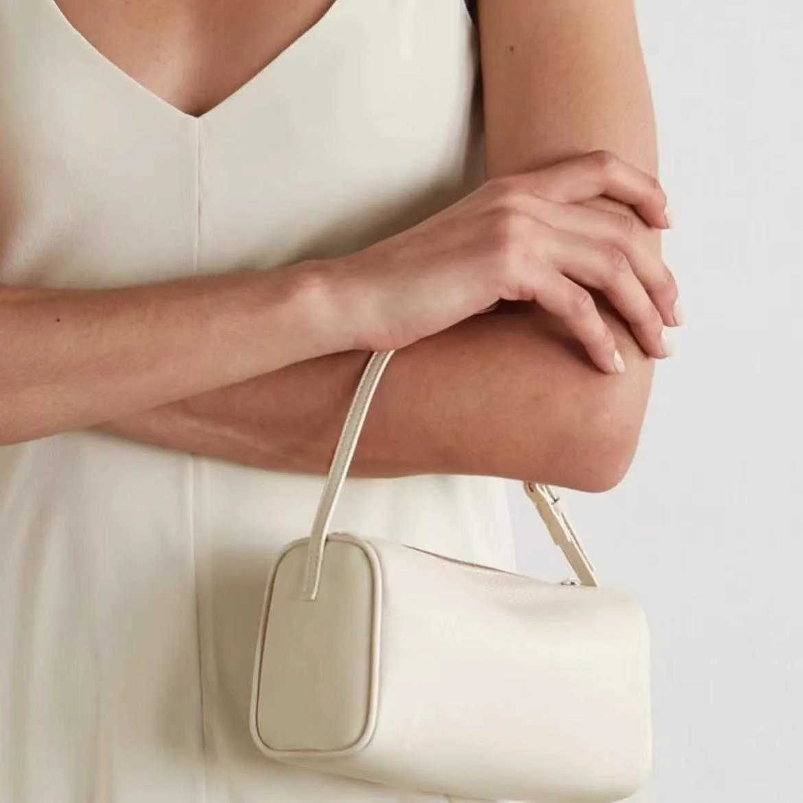 Designer Bags Leather The Row Pencil Bag Simple Handbag 90s Cow