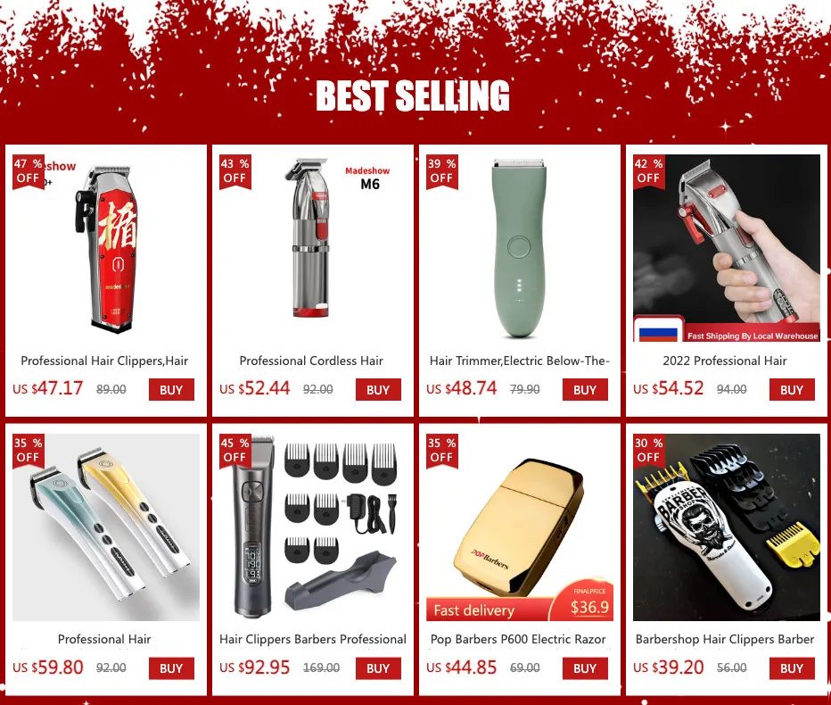 男性用プロフェッショナルヘアトリマー MADESHOW M5 M5f 電動バリカン