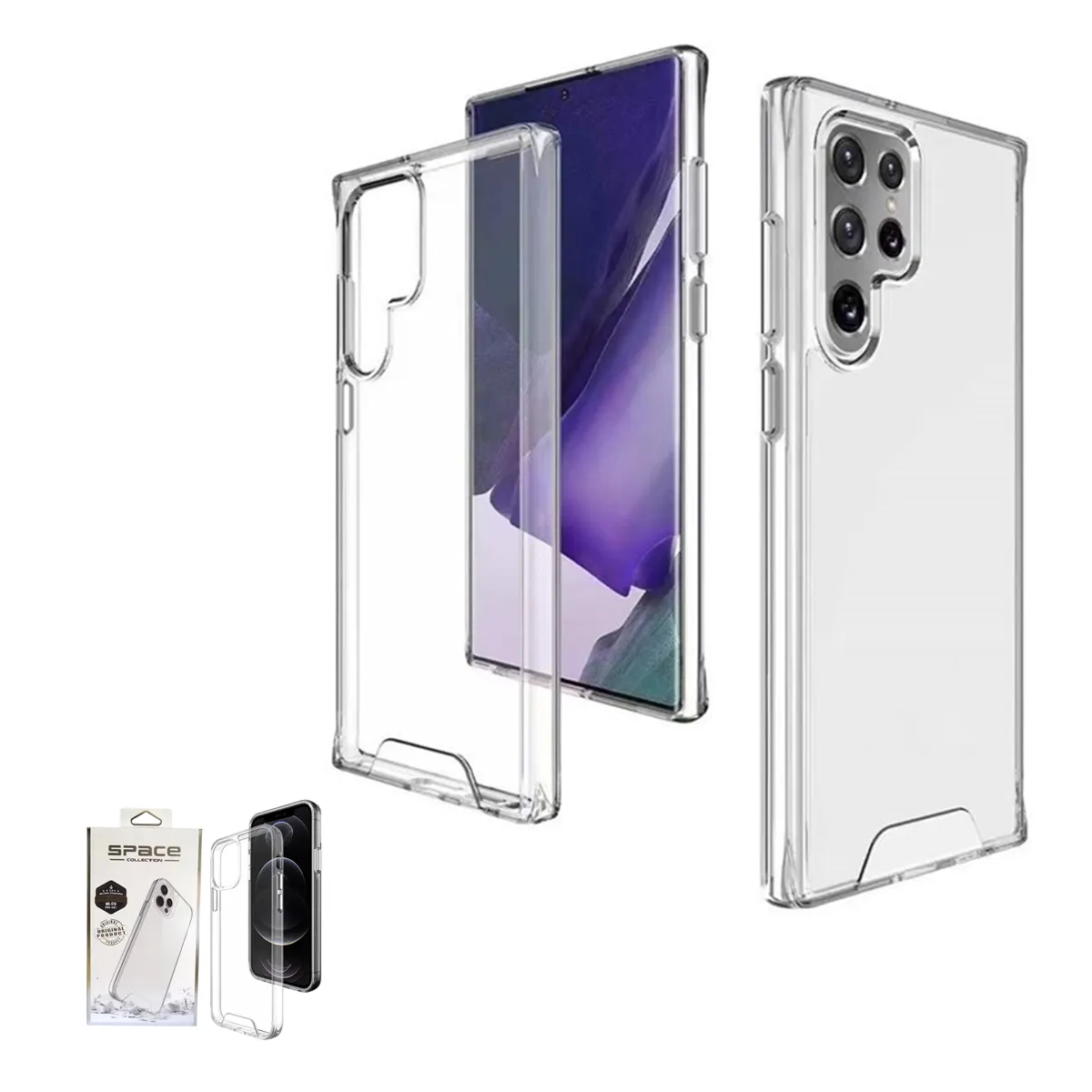Obudowy telefonu komórkowego Premium Przezroczyste wytrzymałe, przezroczyste odporność na ochronę ochrony Ochrony Telefonowe dla Samsung S22 S21 S20 Note20 Ultra iPhone 14 13 Pro Max XR XS 8 Plus